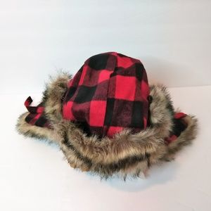 Gap Trapper Plaid Hat Snap bottom NWT L/XL